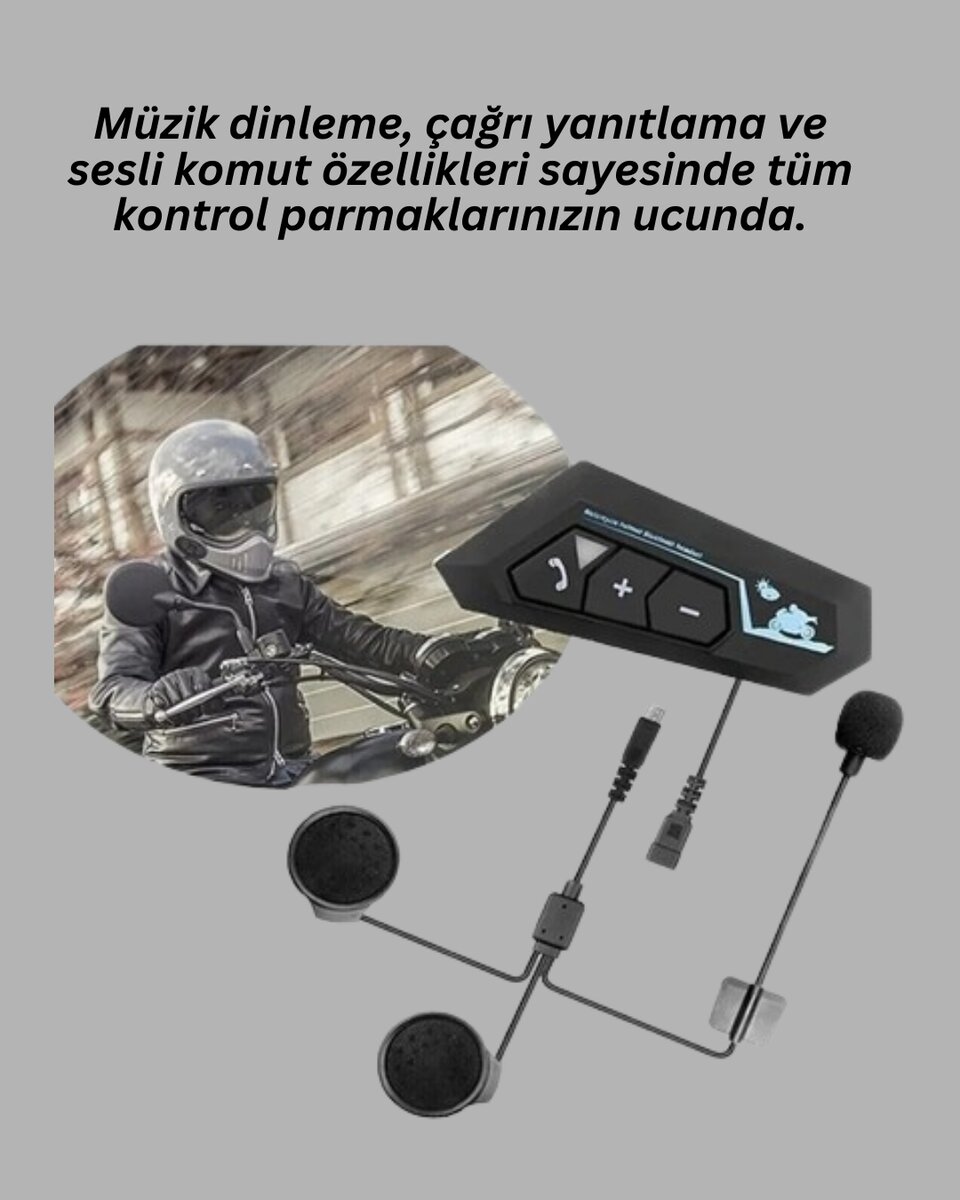 BT22 Motosiklet Kask İçi Bluetooth Kulaklık İnterkom Destekli 3 BT22 Motosiklet Kask İçi Bluetooth Kulaklık İnterkom Destekli - Görsel 3