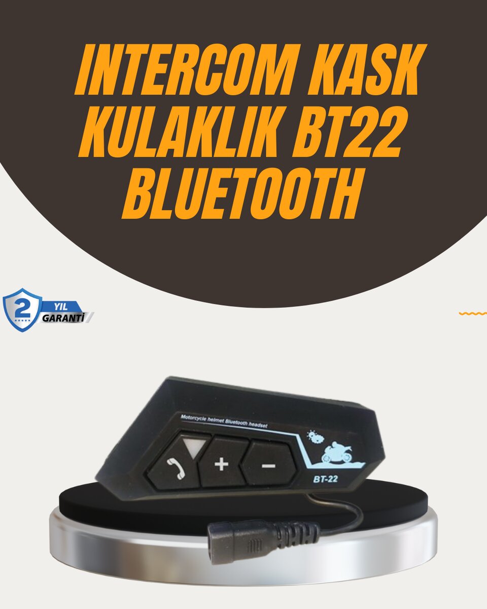 Su Geçirmez BT22 Bluetooth Kask Kulaklığı GPS ve Müzik Uyumlu 1 Su Geçirmez BT22 Bluetooth Kask Kulaklığı GPS ve Müzik Uyumlu
