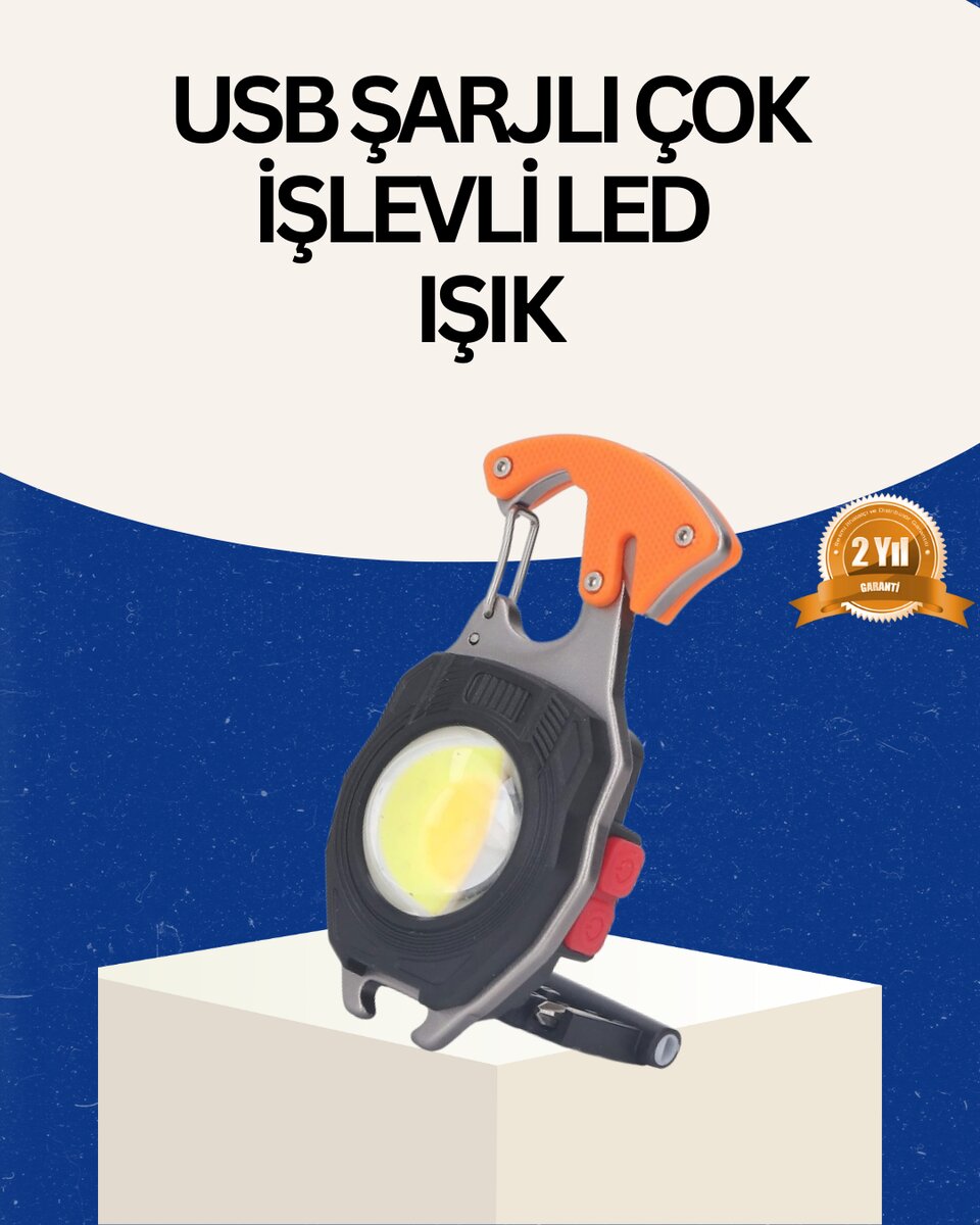 USB Şarjlı Mini LED Anahtarlık Fener 1 USB Şarjlı Mini LED Anahtarlık Fener