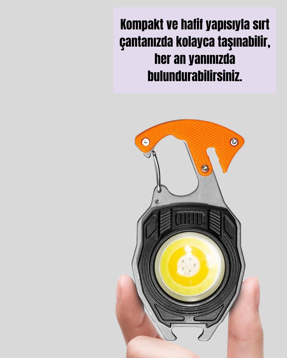 USB Şarjlı Mini LED Anahtarlık Fener 4 USB Şarjlı Mini LED Anahtarlık Fener - Görsel 4