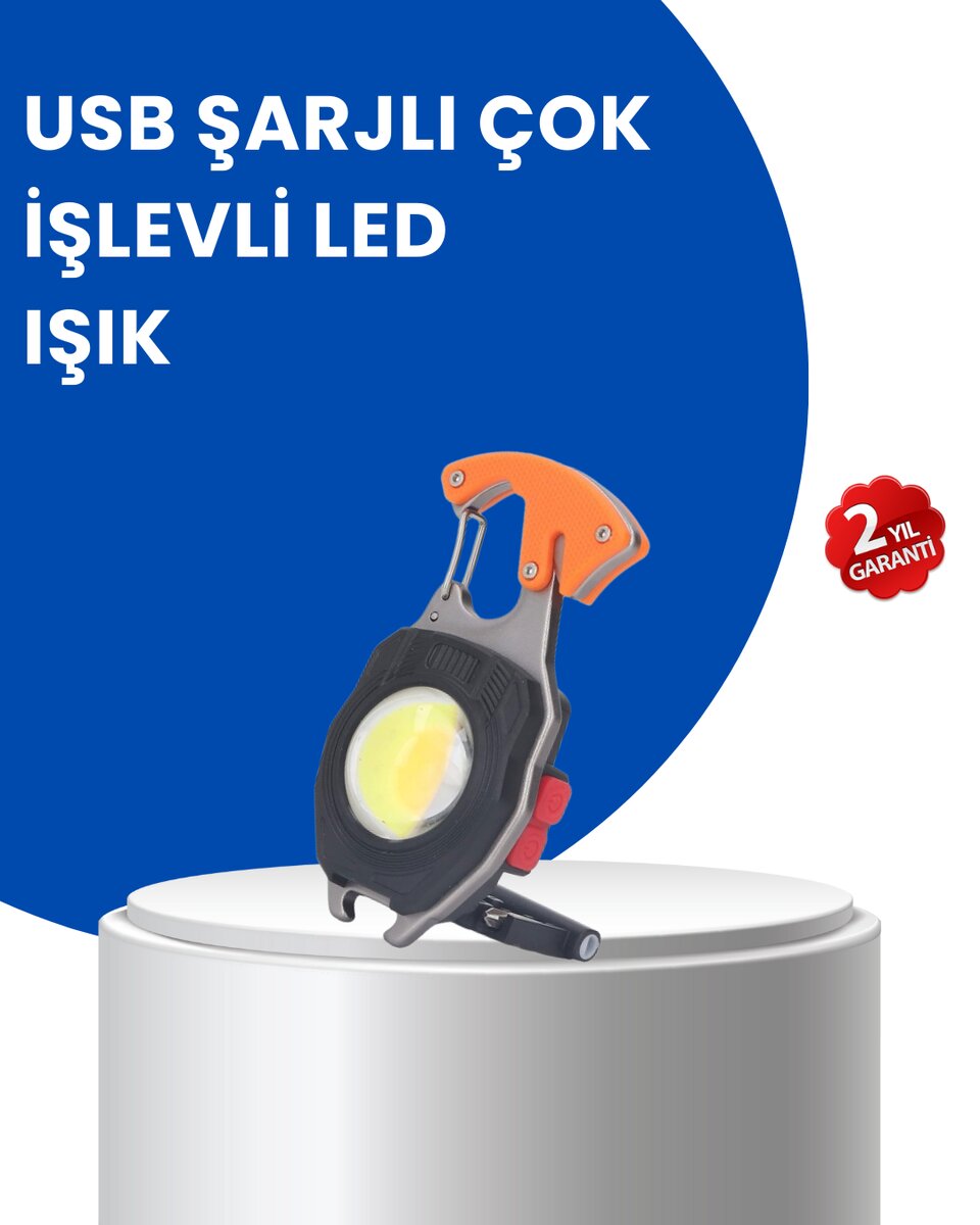 Çok Modlu LED Işıklı Pratik Anahtarlık 1 Çok Modlu LED Işıklı Pratik Anahtarlık