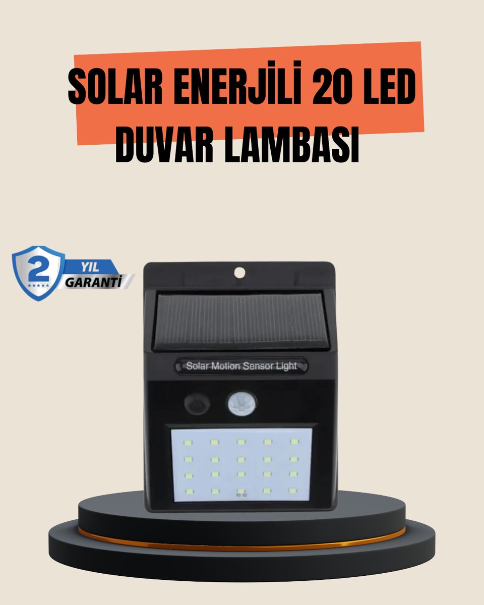 4 Modlu Solar LED Bahçe ve Garaj Lambası 1 4 Modlu Solar LED Bahçe ve Garaj Lambası