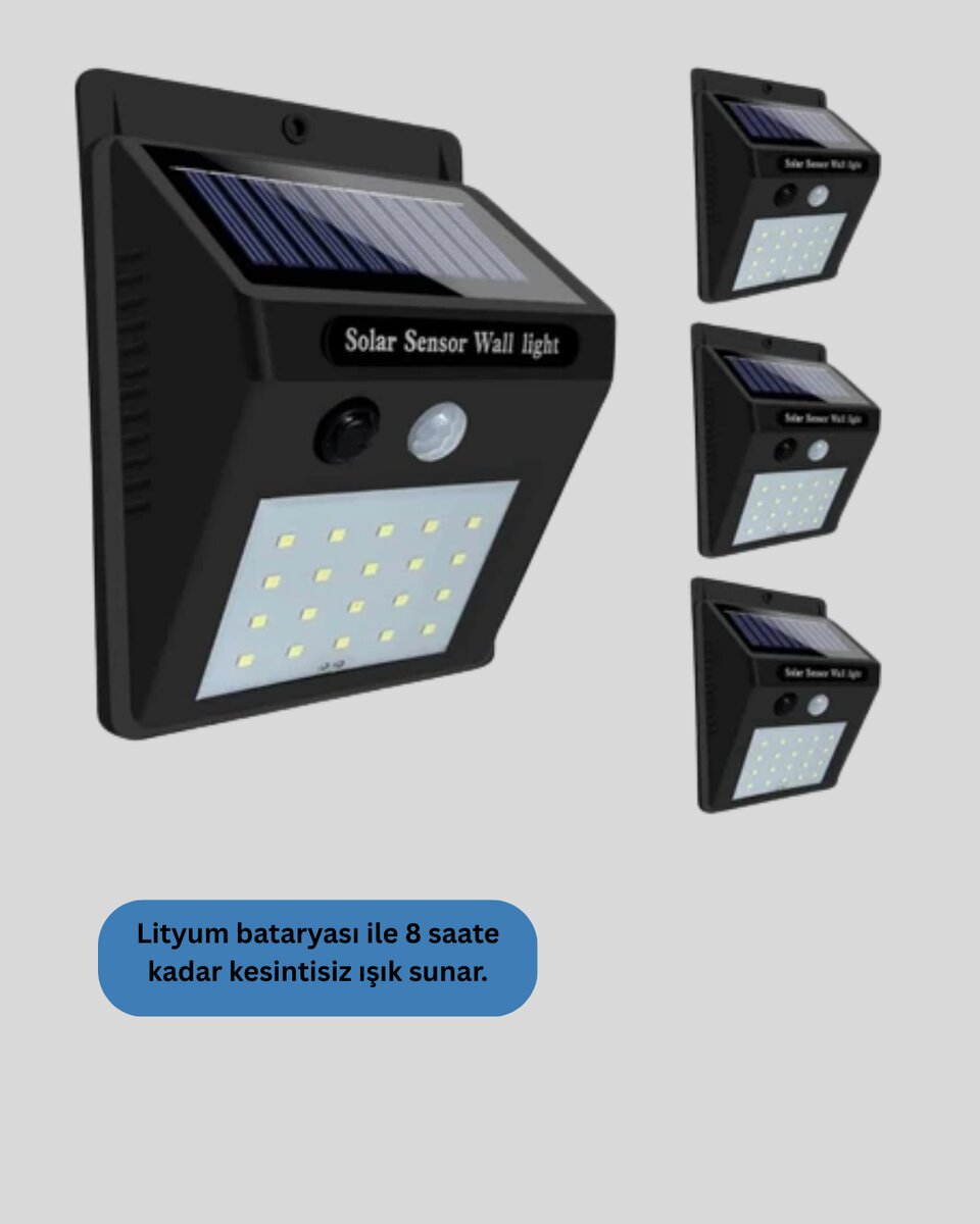 4 Modlu Solar LED Bahçe ve Garaj Lambası 4 4 Modlu Solar LED Bahçe ve Garaj Lambası - Görsel 4