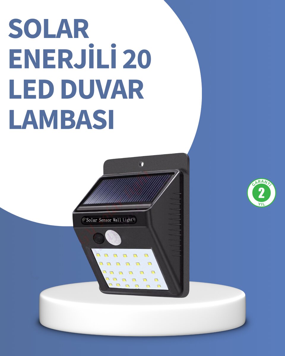 IP65 Dayanıklı Solar Enerjili Dış Cephe Aydınlatma 1 IP65 Dayanıklı Solar Enerjili Dış Cephe Aydınlatma