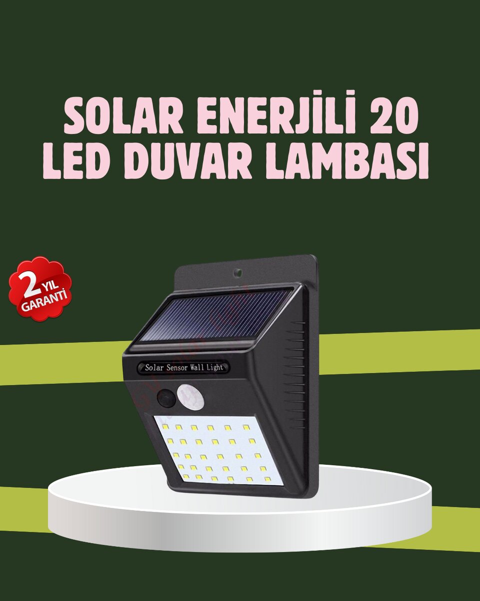 Kablo Gerektirmeyen Solar LED Bahçe ve Veranda Işığı 1 Kablo Gerektirmeyen Solar LED Bahçe ve Veranda Işığı