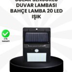 Su Geçirmez IP65 20 LED Solar Sensörlü Bahçe ve Veranda Aydınlatma