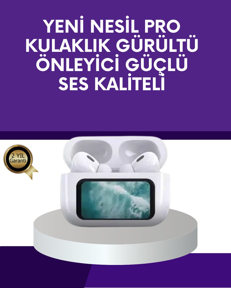 Dokunmatik Ekranlı Bluetooth Kulaklık ANC Gürültü Önleme Suya Dayanıklı 1 Dokunmatik Ekranlı Bluetooth Kulaklık ANC Gürültü Önleme Suya Dayanıklı