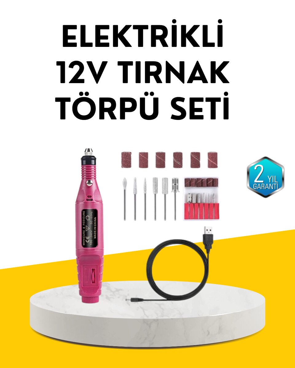 USB Şarjlı Çok Fonksiyonlu Tırnak Bakım Cihazı 1 USB Şarjlı Çok Fonksiyonlu Tırnak Bakım Cihazı