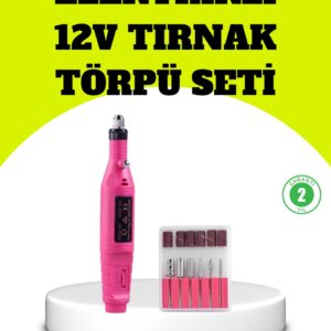 Elektrikli Manikür Pedikür Törpü Seti 6 Başlıklı