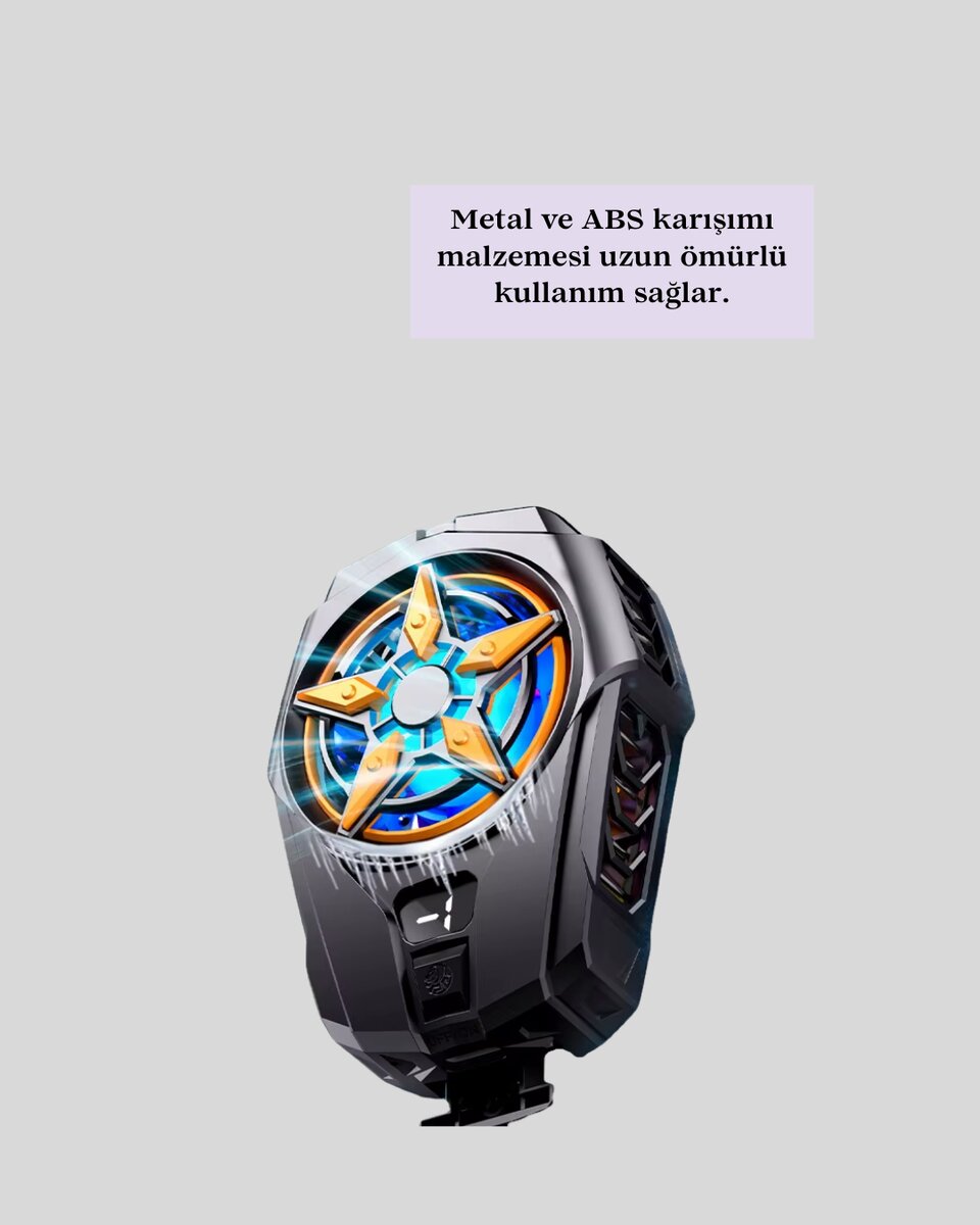 Oyunlar İçin Güçlü Telefon Soğutucu Fan Dijital Ekranlı 4 Oyunlar İçin Güçlü Telefon Soğutucu Fan Dijital Ekranlı - Görsel 4
