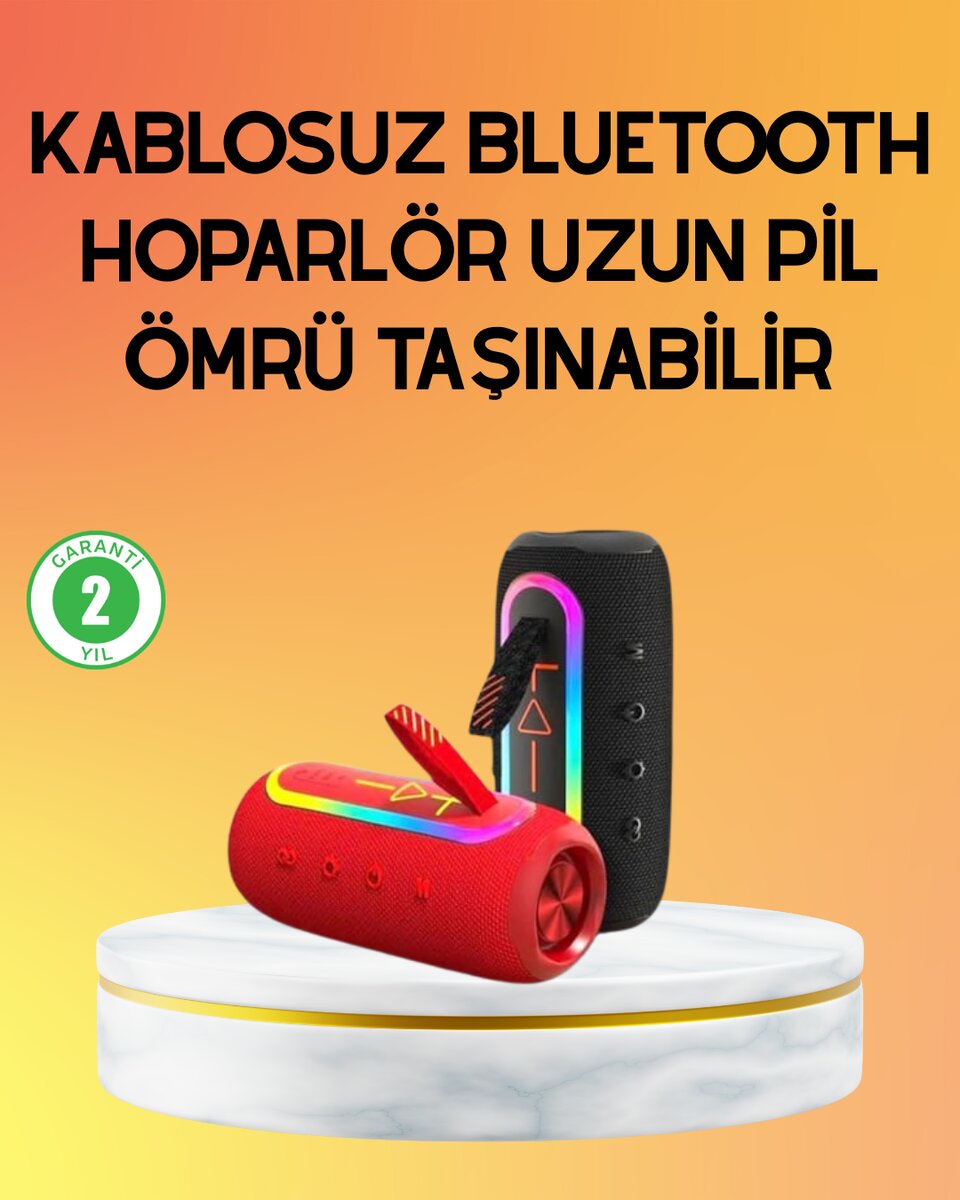 Yüksek Ses Kaliteli Kablosuz Hoparlör LED Işıklı 1 Yüksek Ses Kaliteli Kablosuz Hoparlör LED Işıklı
