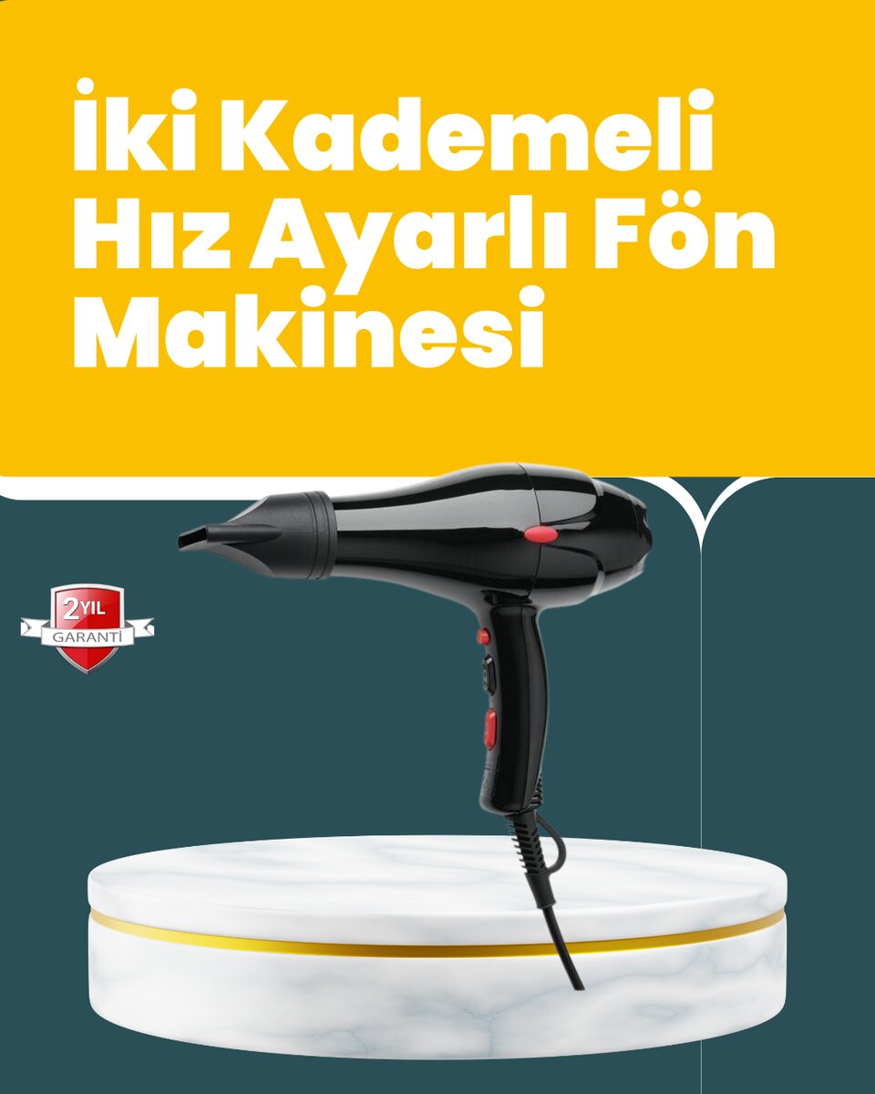 Tüm Saç Tipleri İçin 2200W Güçlü Fön Makinesi 1 Tüm Saç Tipleri İçin 2200W Güçlü Fön Makinesi
