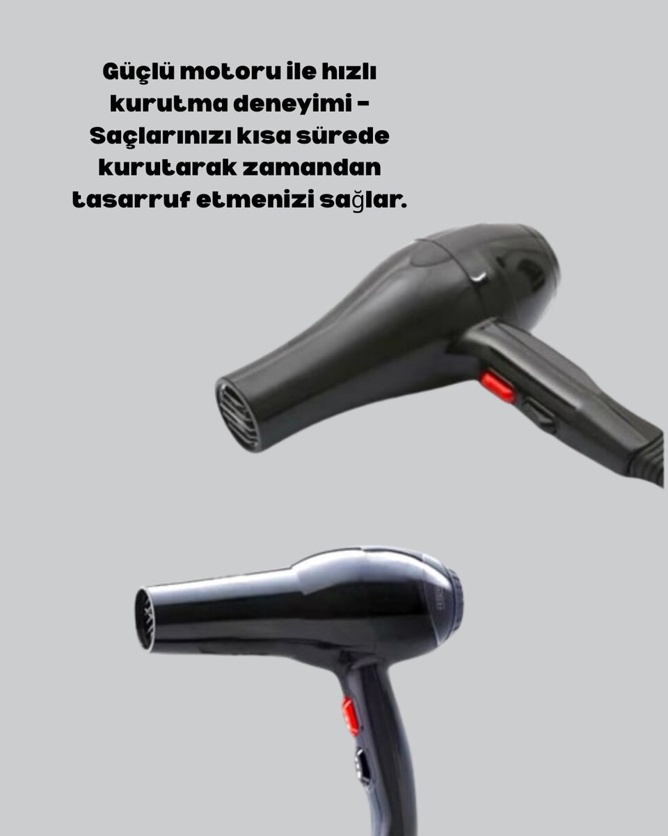 2200W Güçlü Motorlu Ergonomik Fön Makinesi 3 2200W Güçlü Motorlu Ergonomik Fön Makinesi - Görsel 3