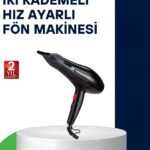 2200W Saç Kurutma Makinesi Soğuk ve Sıcak Üfleme Fonksiyonlu