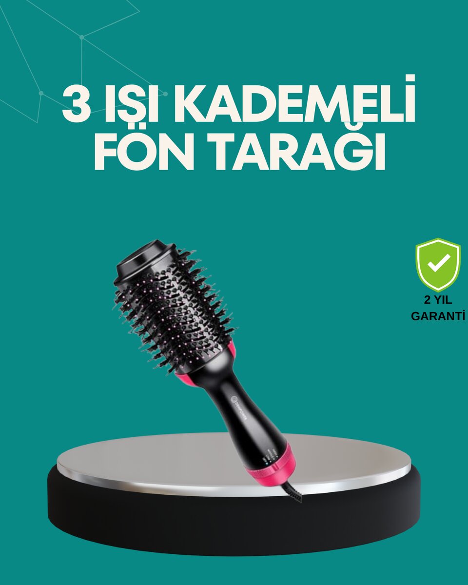 Kurutmalı Saç Şekillendirici Fönlü Fırça 1200 Watt Güç 1 Kurutmalı Saç Şekillendirici Fönlü Fırça 1200 Watt Güç