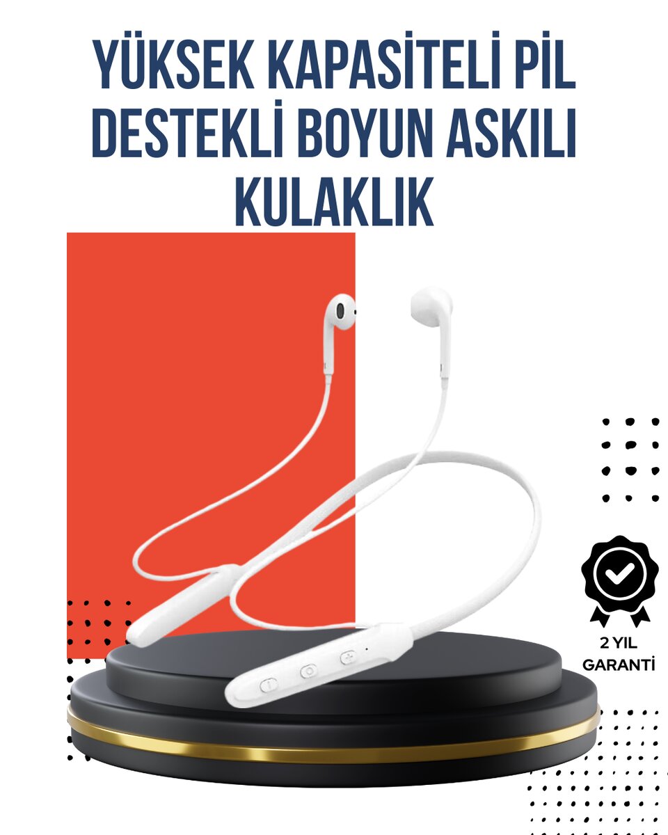 Uzun Süre Dayanıklı Manyetik Başlıklı Bluetooth Kulaklık 1 Uzun Süre Dayanıklı Manyetik Başlıklı Bluetooth Kulaklık