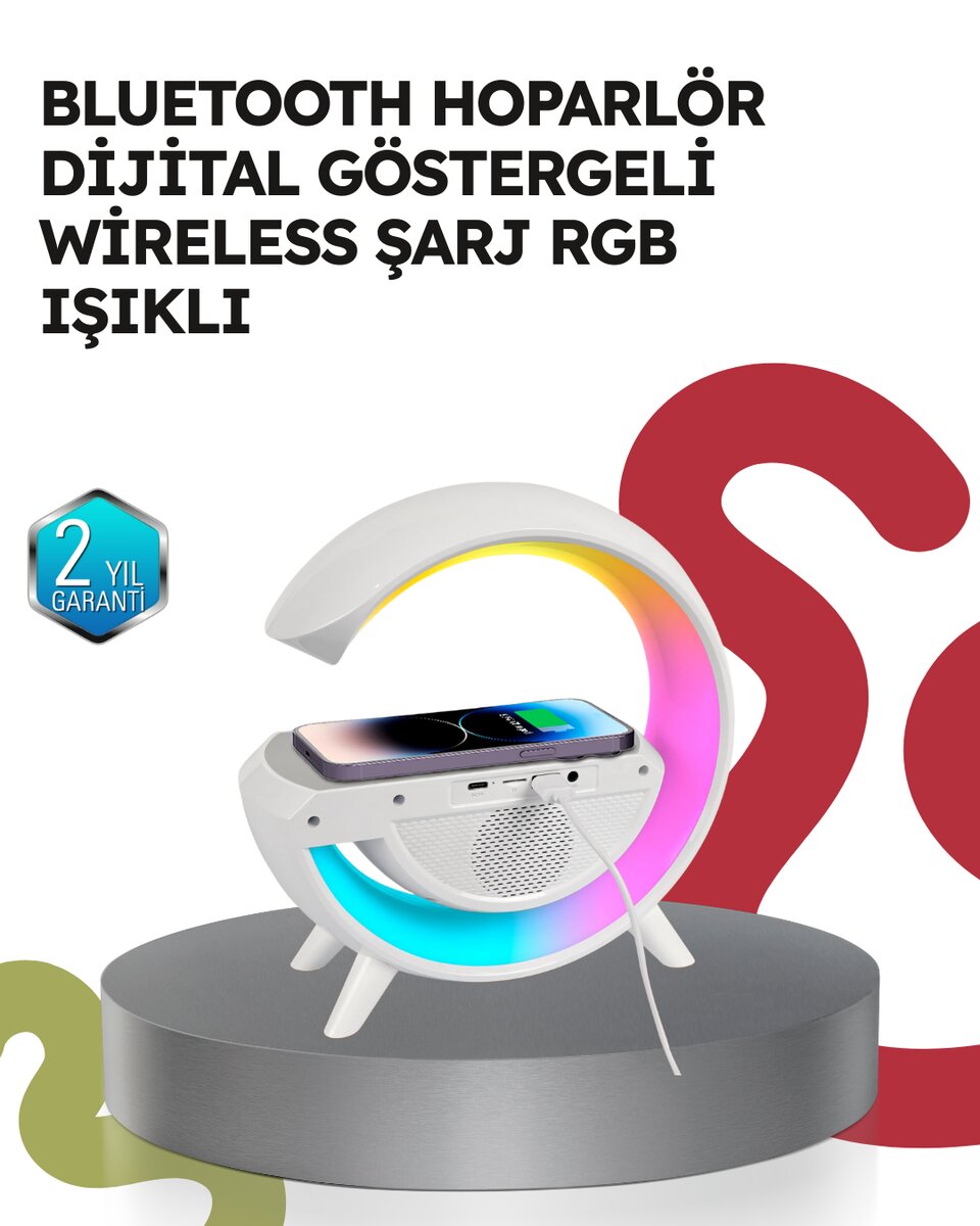 2025 Model 15W Kablosuz Şarjlı Renkli Atmosfer Lambası 1 2025 Model 15W Kablosuz Şarjlı Renkli Atmosfer Lambası