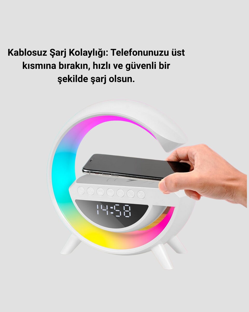 2025 Model 15W Kablosuz Şarjlı Renkli Atmosfer Lambası 3 2025 Model 15W Kablosuz Şarjlı Renkli Atmosfer Lambası - Görsel 3