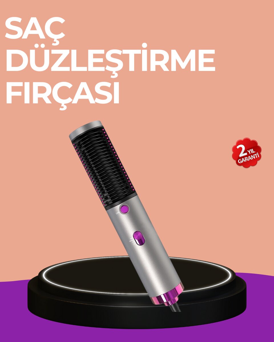 Hacim Veren ve Saç Elektriklenmesini Önleyen Sıcak Hava Fırçası 1 Hacim Veren ve Saç Elektriklenmesini Önleyen Sıcak Hava Fırçası