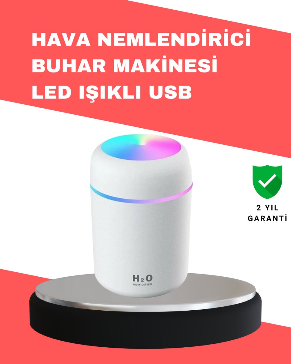 Kompakt Boyutlu Nemlendirici – 30-45ml/h Buhar Kapasiteli 1 Kompakt Boyutlu Nemlendirici – 30-45ml/h Buhar Kapasiteli