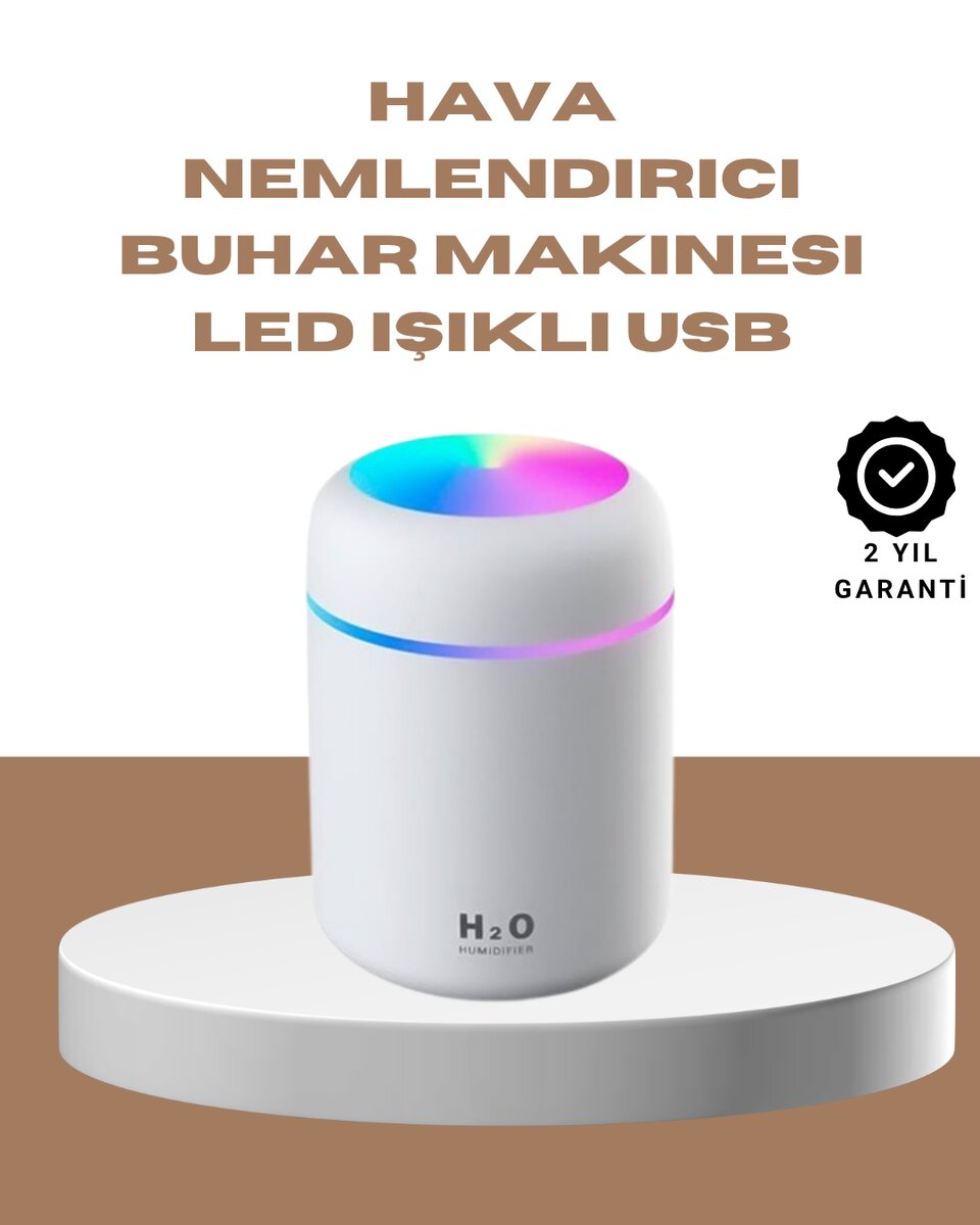 USB Girişli Taşınabilir Mini Nemlendirici 300ml Su Hazneli 1 USB Girişli Taşınabilir Mini Nemlendirici 300ml Su Hazneli