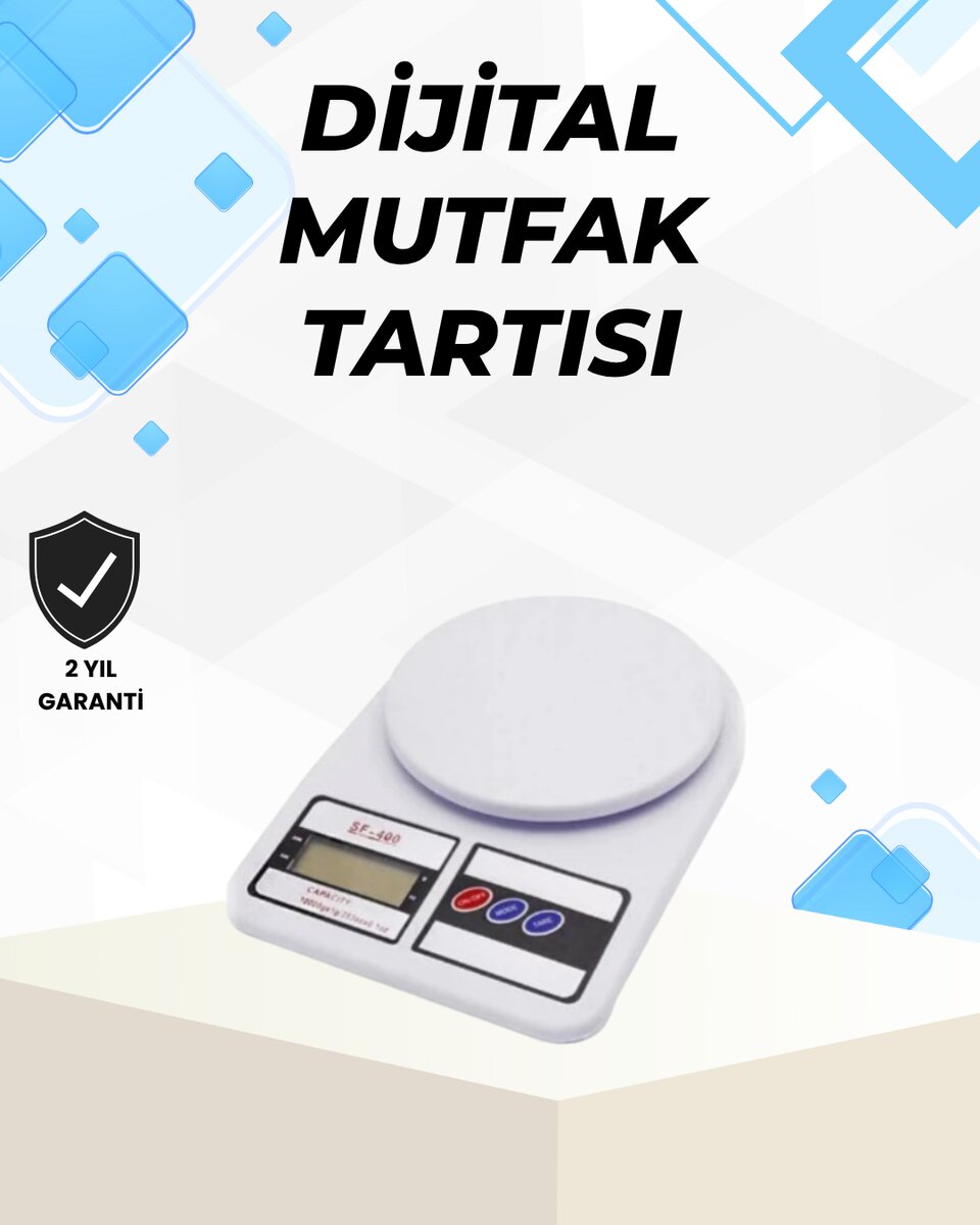 Hassas Tartım İçin Dijital Mutfak Terazisi – 10kg / 1g 1 Hassas Tartım İçin Dijital Mutfak Terazisi – 10kg / 1g