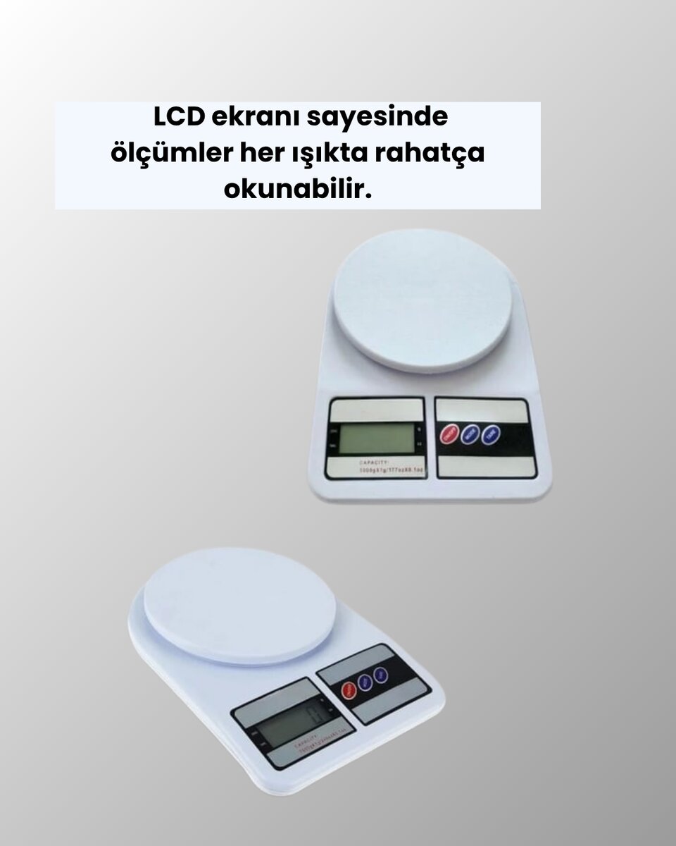 Taşınabilir Dijital Terazi – Çift Ölçü Birimi Destekli 3 Taşınabilir Dijital Terazi – Çift Ölçü Birimi Destekli - Görsel 3