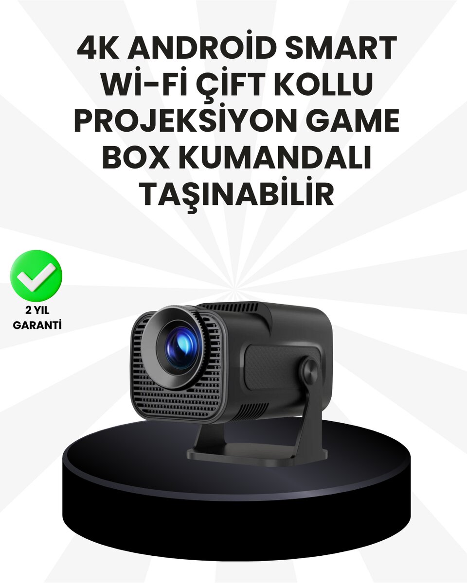 WiFi6 ve Bluetooth 5.4 Destekli LED Projektör - HCS350pro 1 WiFi6 ve Bluetooth 5.4 Destekli LED Projektör - HCS350pro