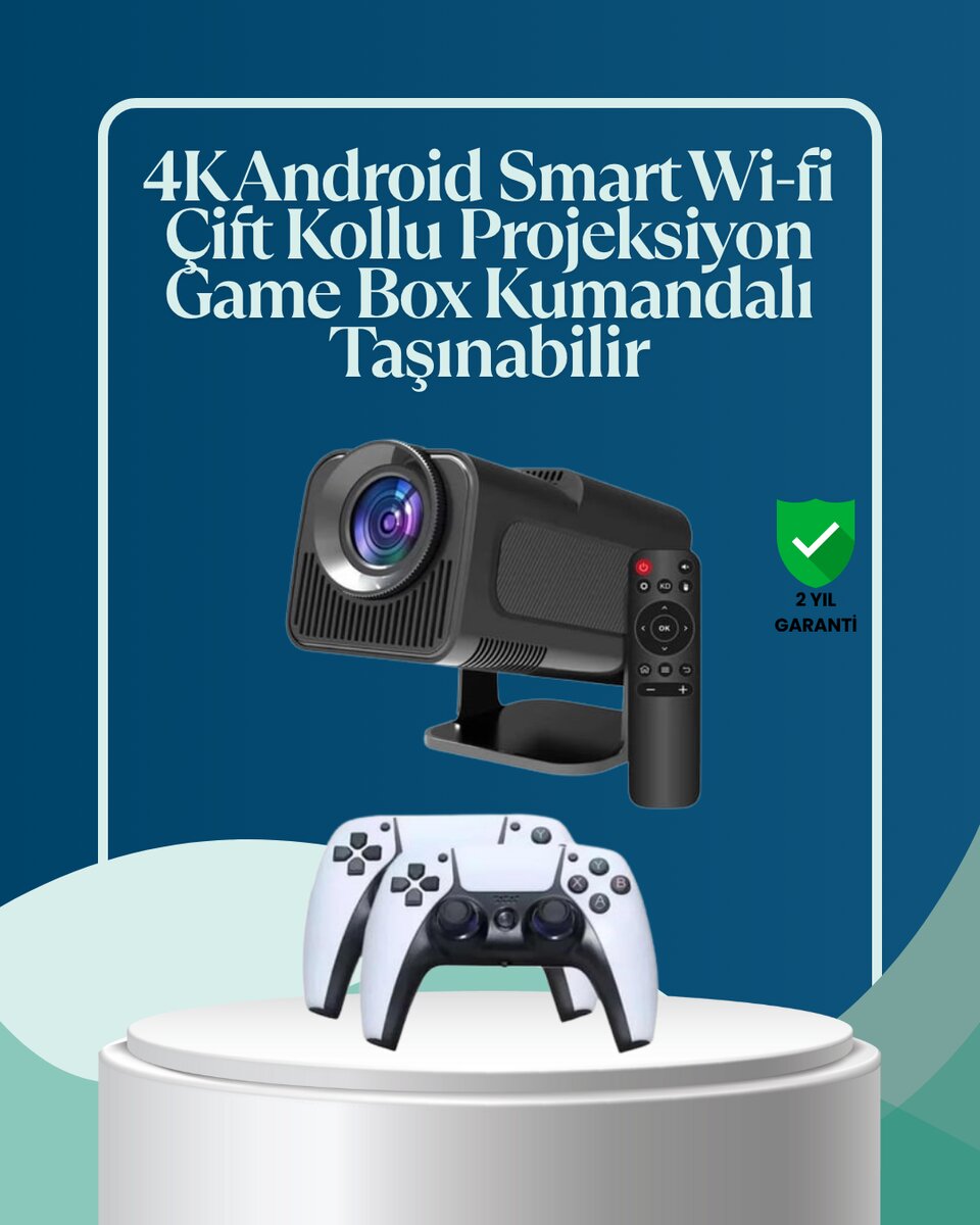 450 ANSI Lümen 4K Destekli Kompakt Ev Projektörü 1 450 ANSI Lümen 4K Destekli Kompakt Ev Projektörü