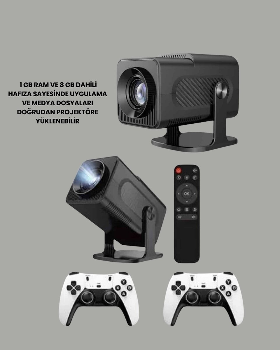 HCS350pro 1080P Full HD Taşınabilir Android Projektör 3 HCS350pro 1080P Full HD Taşınabilir Android Projektör - Görsel 3