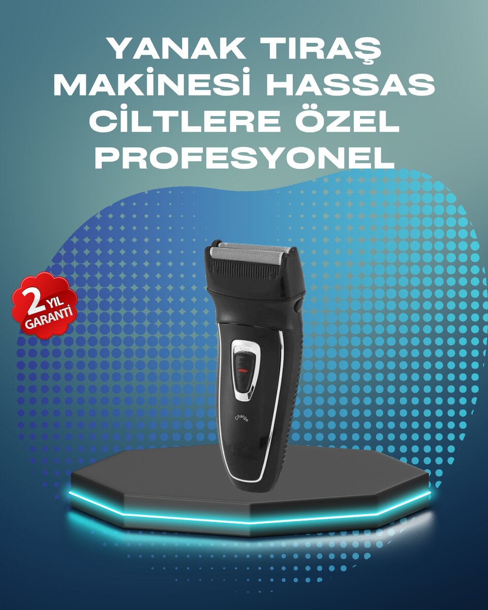 Kablosuz Kuru Tıraş Makinesi Folyo Başlıklı 1 Kablosuz Kuru Tıraş Makinesi Folyo Başlıklı