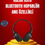 Geniş Frekans Aralıklı Bluetooth Kulak Üstü Kulaklık