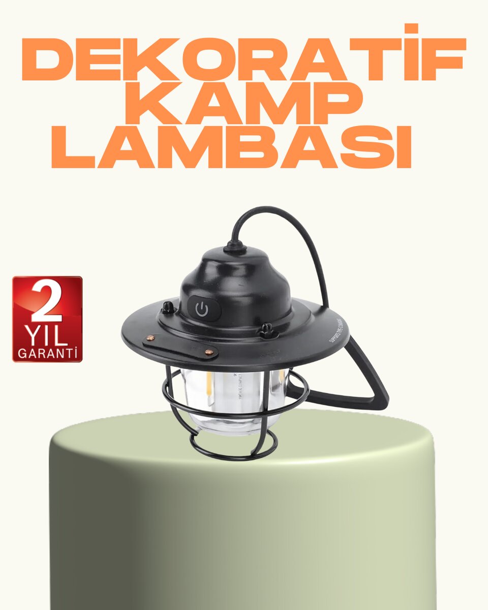 Hafif ve Taşınabilir Retro Tasarım Kamp Lambası 1 Hafif ve Taşınabilir Retro Tasarım Kamp Lambası