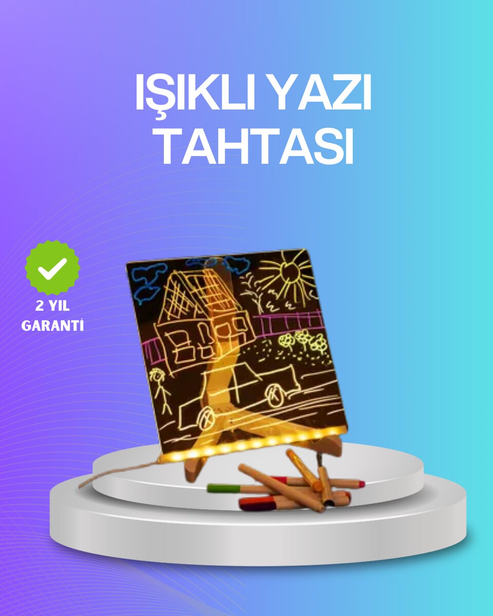 Çocuklar ve Yetişkinler İçin USB LED Işıklı Çizim Panosu 1 Çocuklar ve Yetişkinler İçin USB LED Işıklı Çizim Panosu