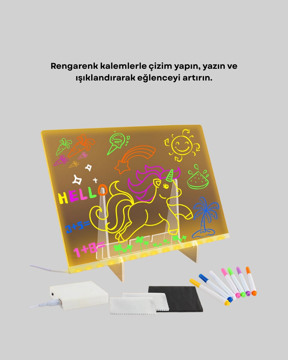 Masaüstü ve Duvara Monte Edilebilir LED Işıklı Yazı Panosu 2 Masaüstü ve Duvara Monte Edilebilir LED Işıklı Yazı Panosu - Görsel 2