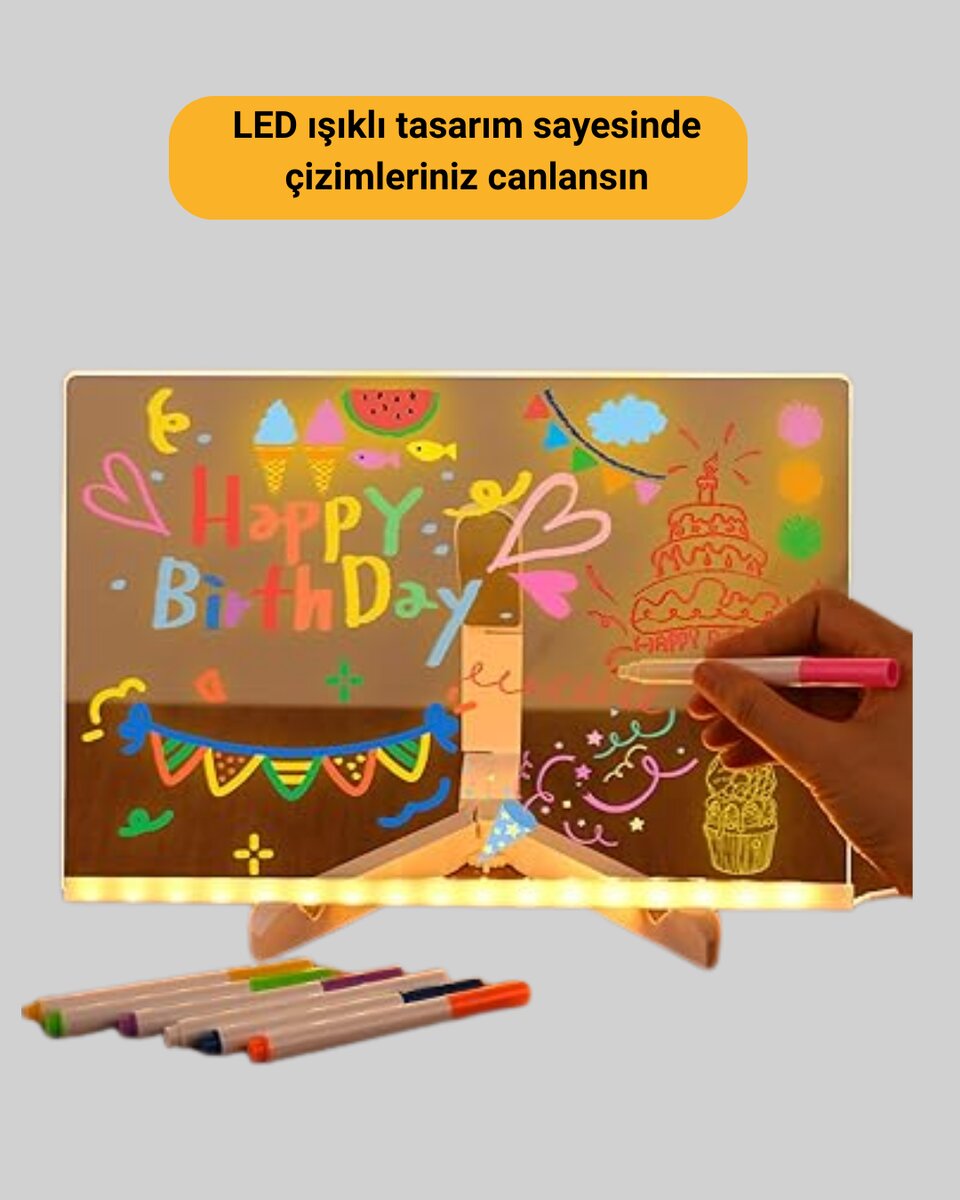 Masaüstü ve Duvara Monte Edilebilir LED Işıklı Yazı Panosu 3 Masaüstü ve Duvara Monte Edilebilir LED Işıklı Yazı Panosu - Görsel 3