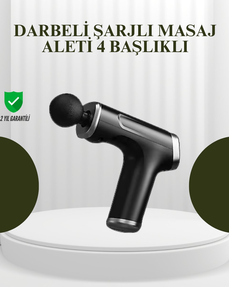 USB Type-C Şarjlı Taşınabilir Masaj Tabancası 1 USB Type-C Şarjlı Taşınabilir Masaj Tabancası