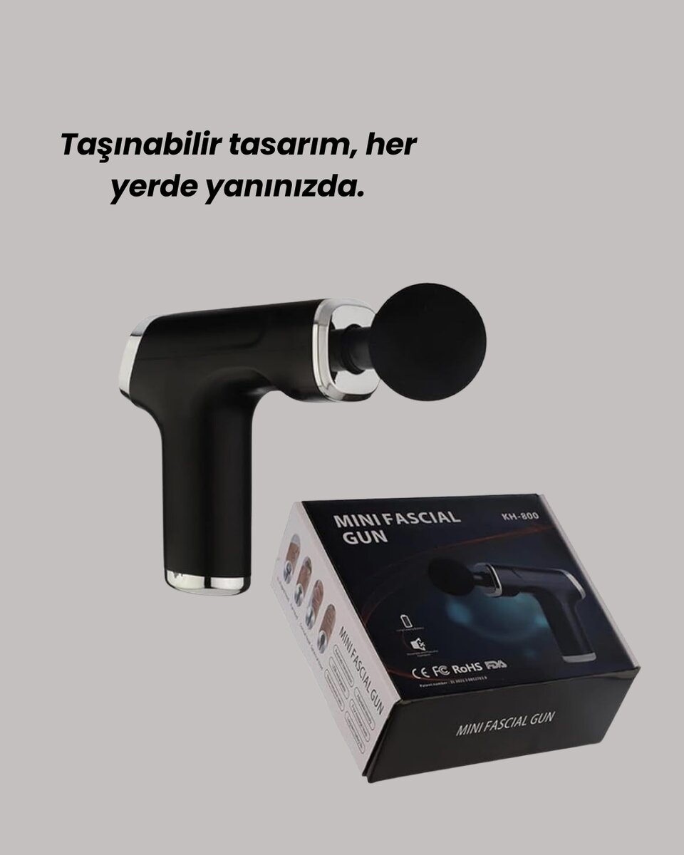 USB Type-C Şarjlı Taşınabilir Masaj Tabancası 3 USB Type-C Şarjlı Taşınabilir Masaj Tabancası - Görsel 3