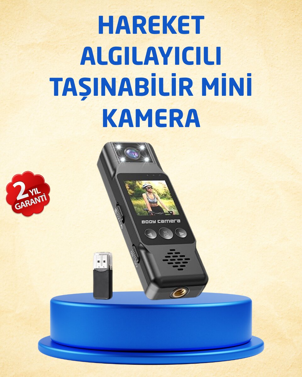 Taşınabilir Full HD Mini Kamera TFT Ekranlı 1 Taşınabilir Full HD Mini Kamera TFT Ekranlı