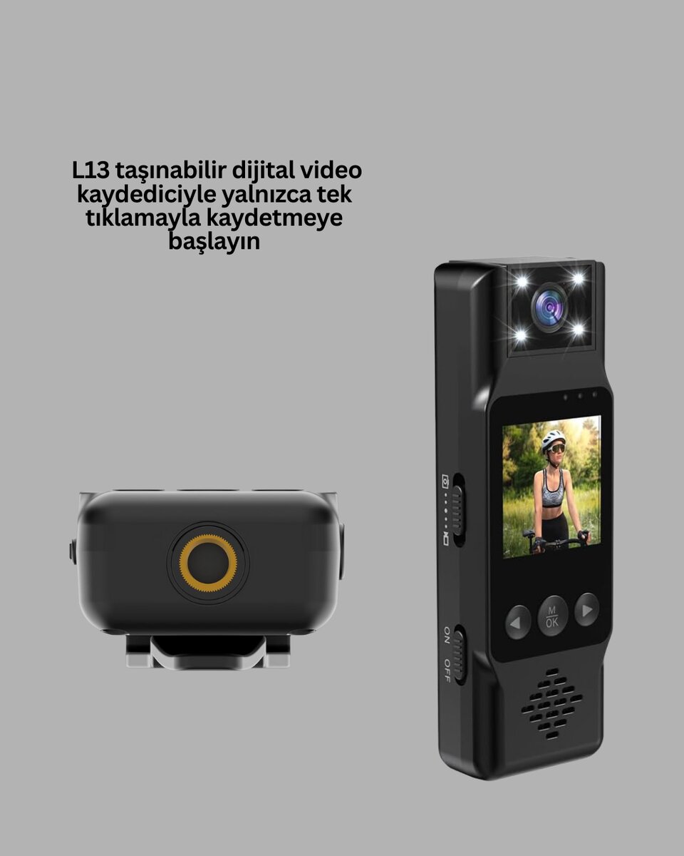 Taşınabilir Full HD Mini Kamera TFT Ekranlı 4 Taşınabilir Full HD Mini Kamera TFT Ekranlı - Görsel 4