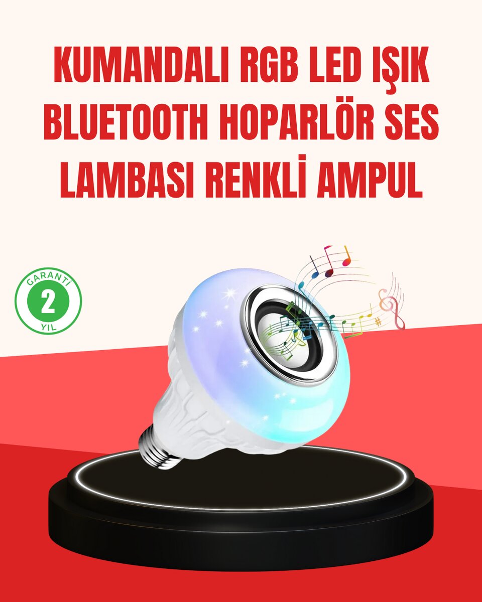 Akıllı LED Ampul – E27 Uyumlu ve Müzik Çalarlı Tasarım 1 Akıllı LED Ampul – E27 Uyumlu ve Müzik Çalarlı Tasarım
