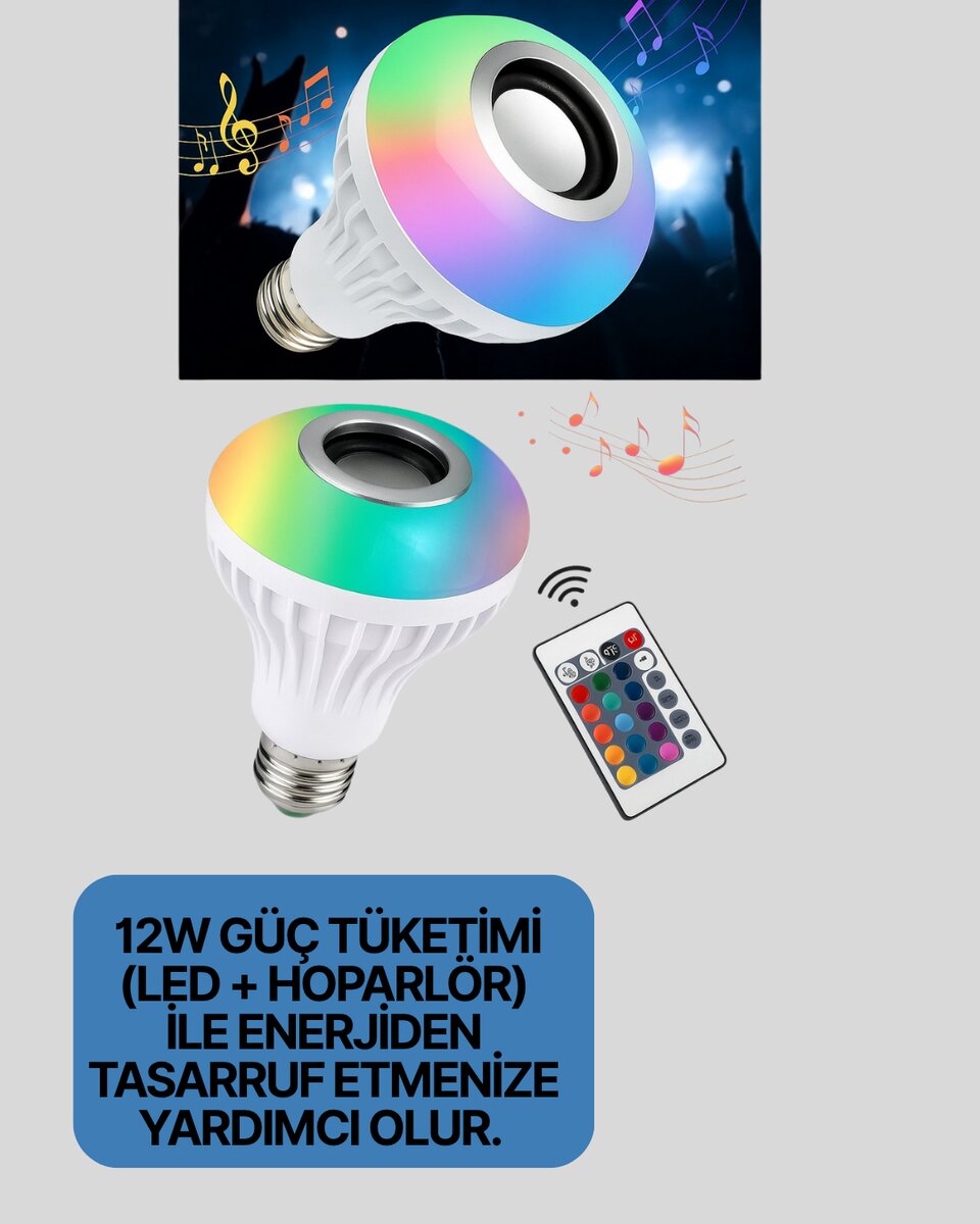 Bluetooth Bağlantılı RGB LED Ampul – Şık ve Fonksiyonel 4 Bluetooth Bağlantılı RGB LED Ampul – Şık ve Fonksiyonel - Görsel 4