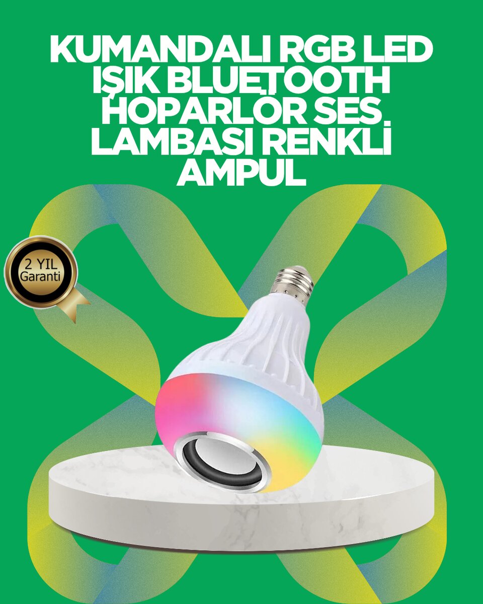Bluetooth Hoparlörlü LED Ampul – 12W Enerji Tasarruflu 1 Bluetooth Hoparlörlü LED Ampul – 12W Enerji Tasarruflu