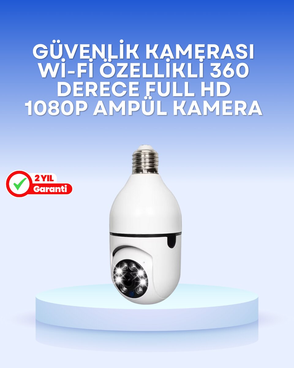 Duy Uyumlu Akıllı Güvenlik Kamerası – Basit Kurulum ve Net Görüntü 1 Duy Uyumlu Akıllı Güvenlik Kamerası – Basit Kurulum ve Net Görüntü