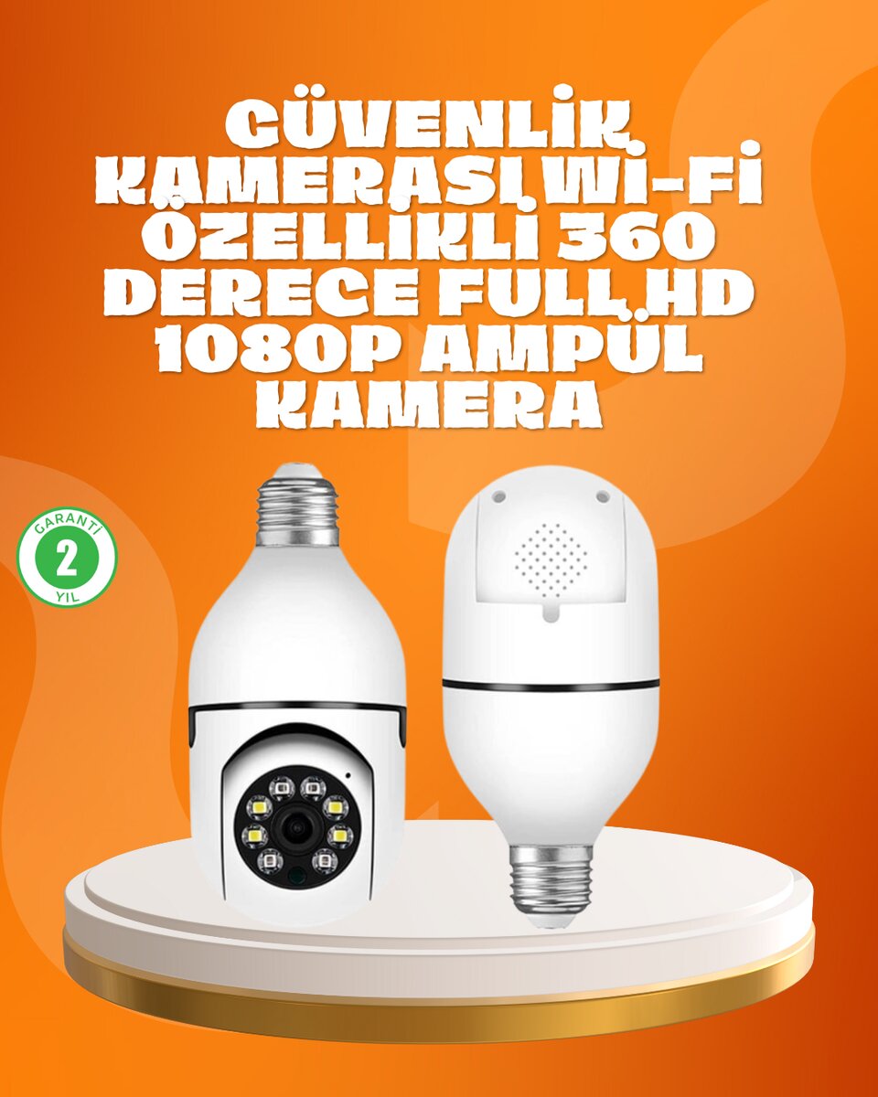 Tam Karanlıkta Görüntüleme Sağlayan 1080P Ampul Güvenlik Kamerası 1 Tam Karanlıkta Görüntüleme Sağlayan 1080P Ampul Güvenlik Kamerası