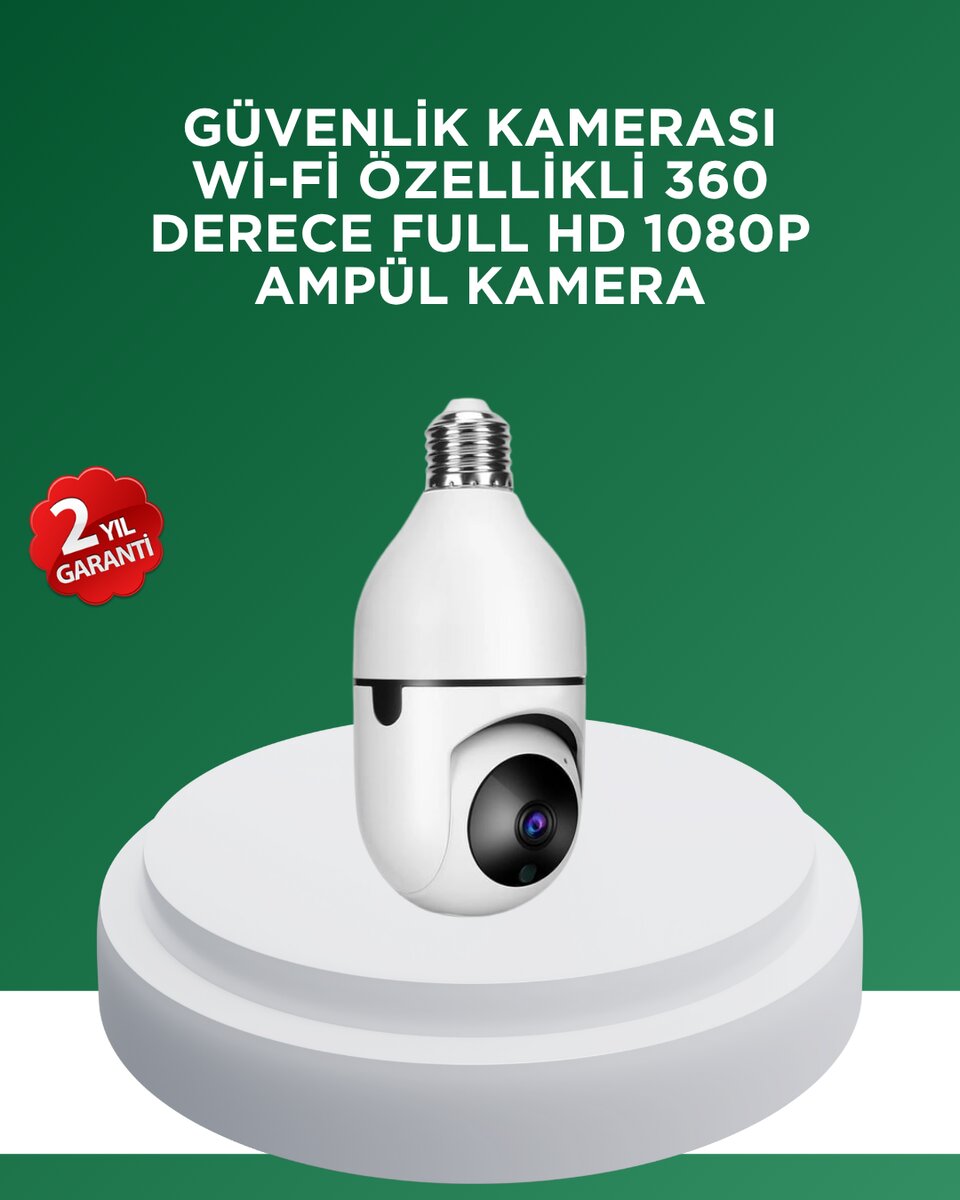 1080P Gece Görüşlü Ampul Güvenlik Kamerası – Kablolu ve Kablosuz Seçenekli 1 1080P Gece Görüşlü Ampul Güvenlik Kamerası – Kablolu ve Kablosuz Seçenekli
