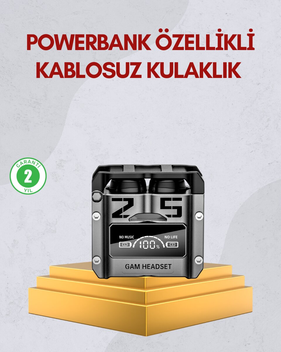 Bluetooth 5.0 Kulak İçi Kulaklık Mikrofonlu Kablosuz Model 1 Bluetooth 5.0 Kulak İçi Kulaklık Mikrofonlu Kablosuz Model