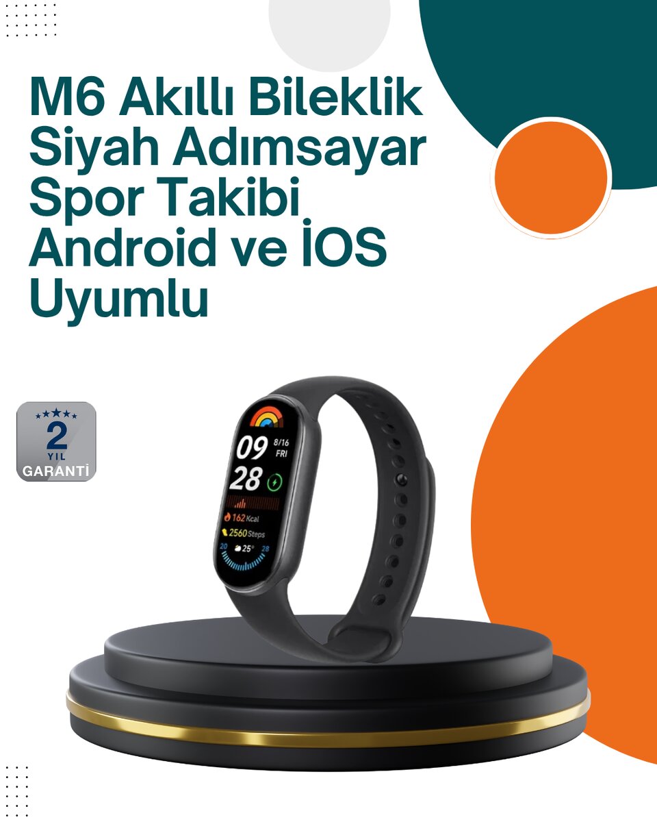 iOS ve Android Uyumlu Akıllı Bileklik – Çok Fonksiyonlu Kullanım 1 iOS ve Android Uyumlu Akıllı Bileklik – Çok Fonksiyonlu Kullanım