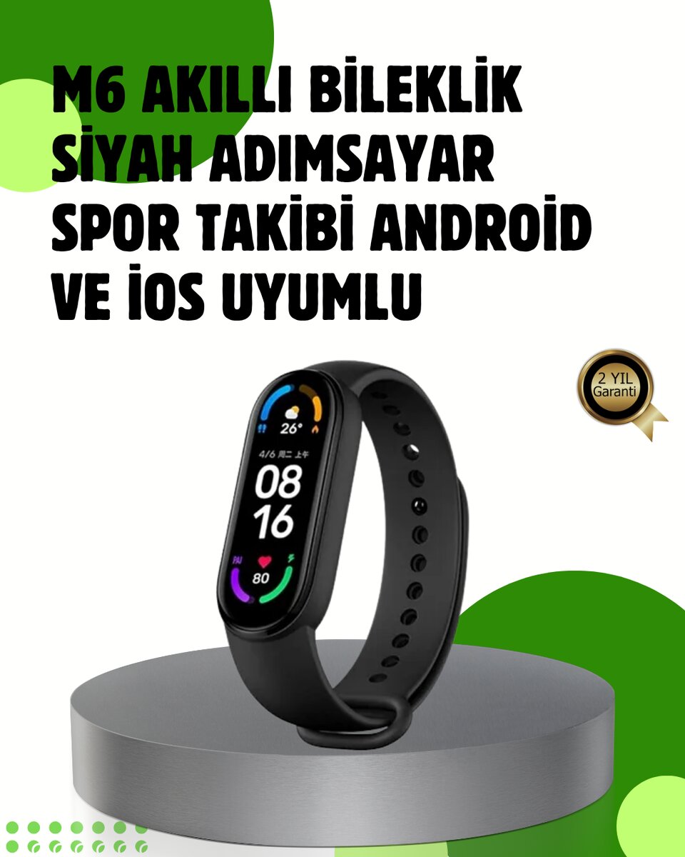 Bluetooth 5.0 Akıllı Bileklik – Kalp, Uyku ve Aktivite Takibi 1 Bluetooth 5.0 Akıllı Bileklik – Kalp, Uyku ve Aktivite Takibi