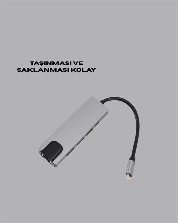 USB‑C Çoklu Bağlantı Merkezi – 5 Gbps 100‑240 V Sağlam Eloksal Tasarım 2 USB‑C Çoklu Bağlantı Merkezi – 5 Gbps 100‑240 V Sağlam Eloksal Tasarım - Görsel 2